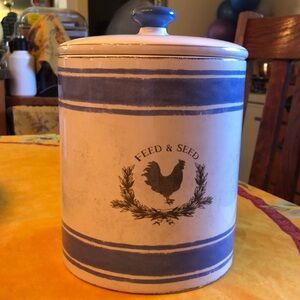 Certified International Susan Winget Urban Farmhouse Canister 7”high 19.5” diam.